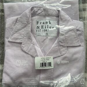 Frank & Eileen Shirley Women's Purple Striped Oxford Button Down Shirt size S